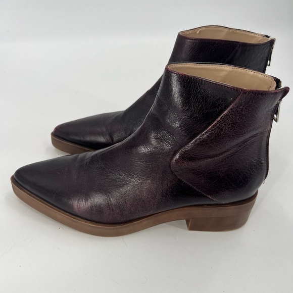 🌸ZARA brown zip up boots 9.5 - Picture 3 of 10